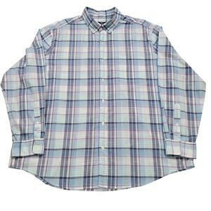 Men's Vineyard Vines Classic Fit Plaid Tucker Shirt, Blue/Purple, Pre-Owned